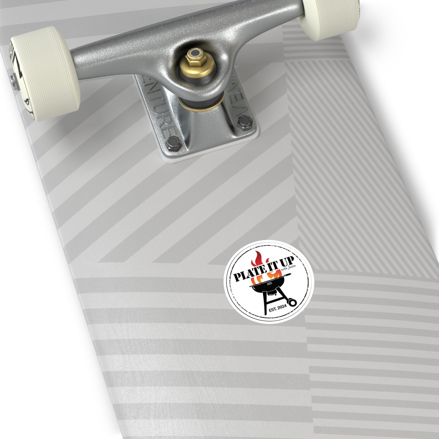 Custom Grill Stickers - "Plate It Up" with Jason - Perfect for BBQ Lovers & Outdoor Cooking