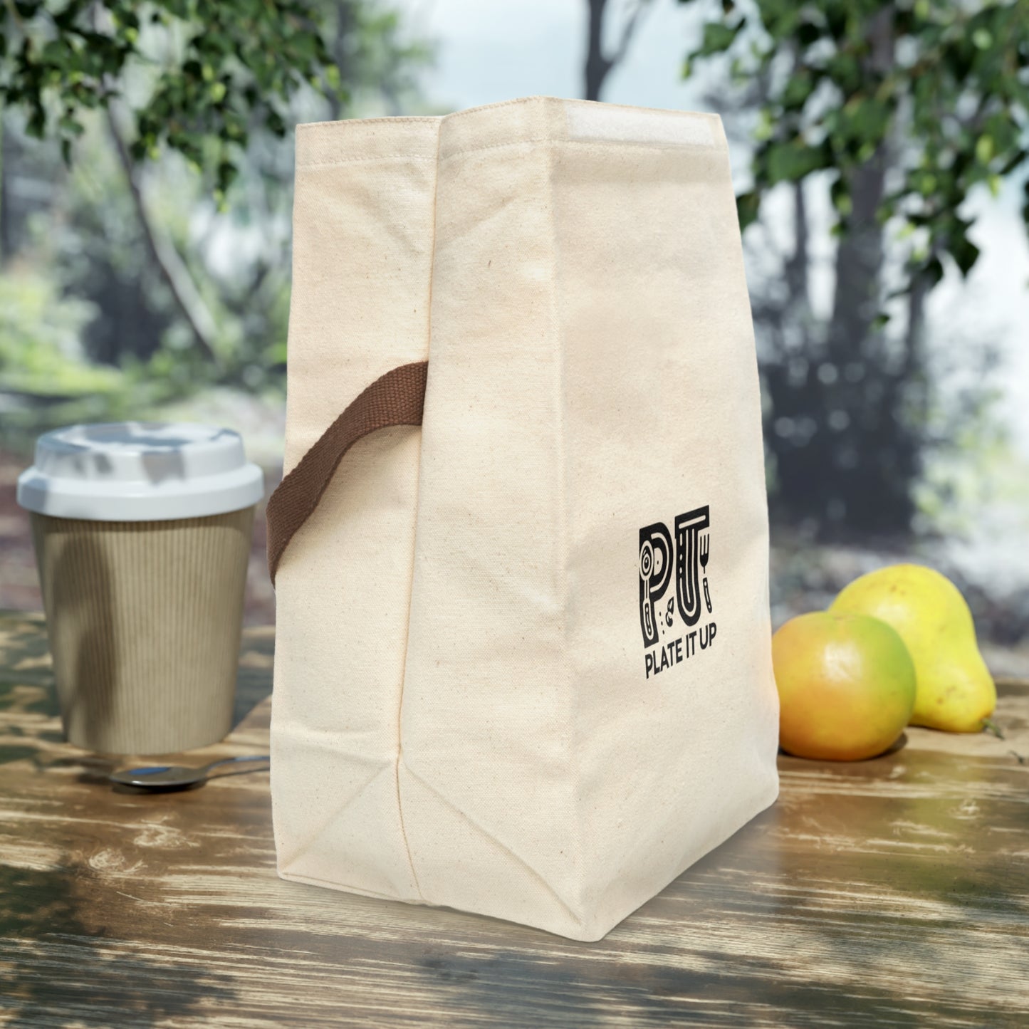 PLATE IT UP! - Canvas Lunch Bag With Strap