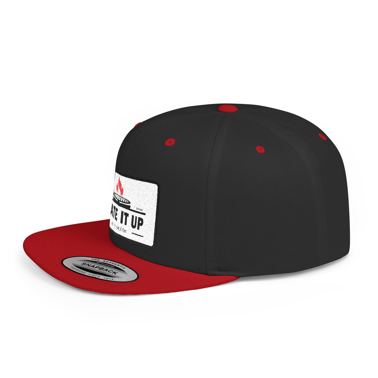 Culinary-Inspired Flat Bill Snapback Hat - "Plate It Up with Jason"