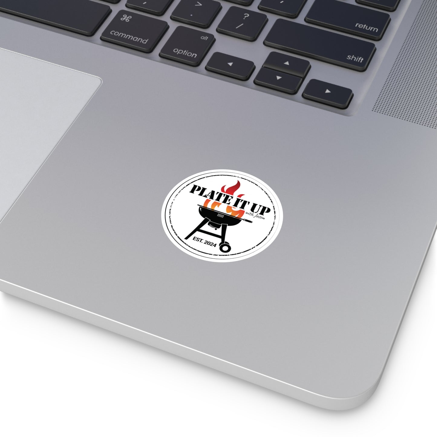 Custom Grill Stickers - "Plate It Up" with Jason - Perfect for BBQ Lovers & Outdoor Cooking