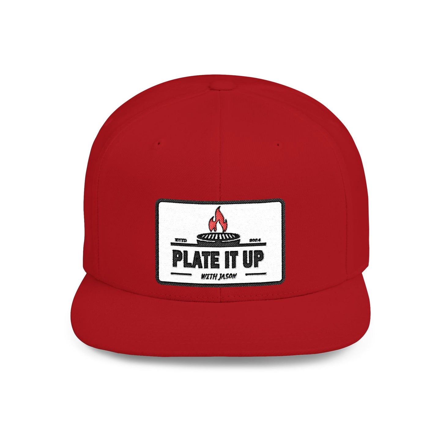 Culinary-Inspired Flat Bill Snapback Hat - "Plate It Up with Jason"