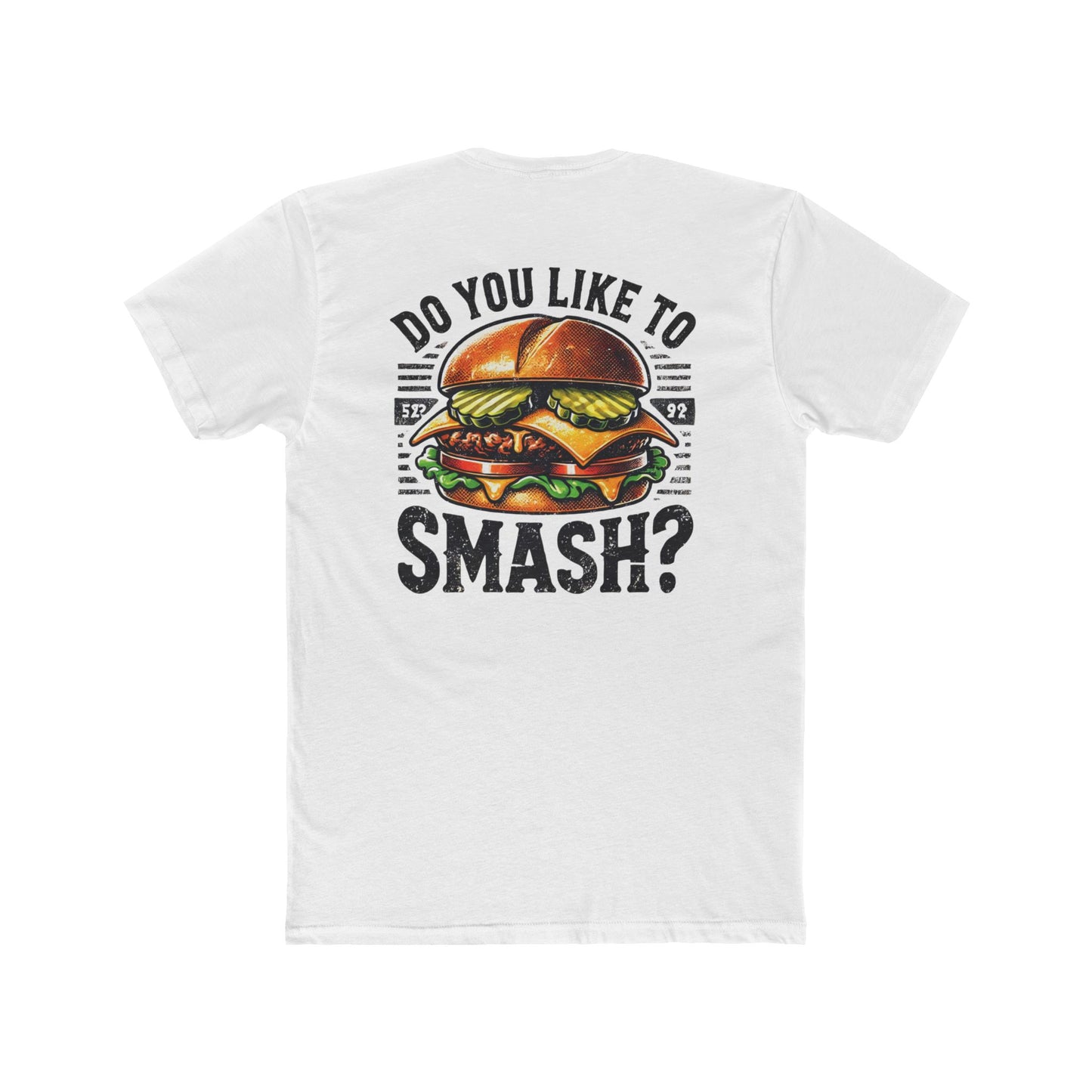 Funny Smash Burger Unisex Cotton Crew Tee