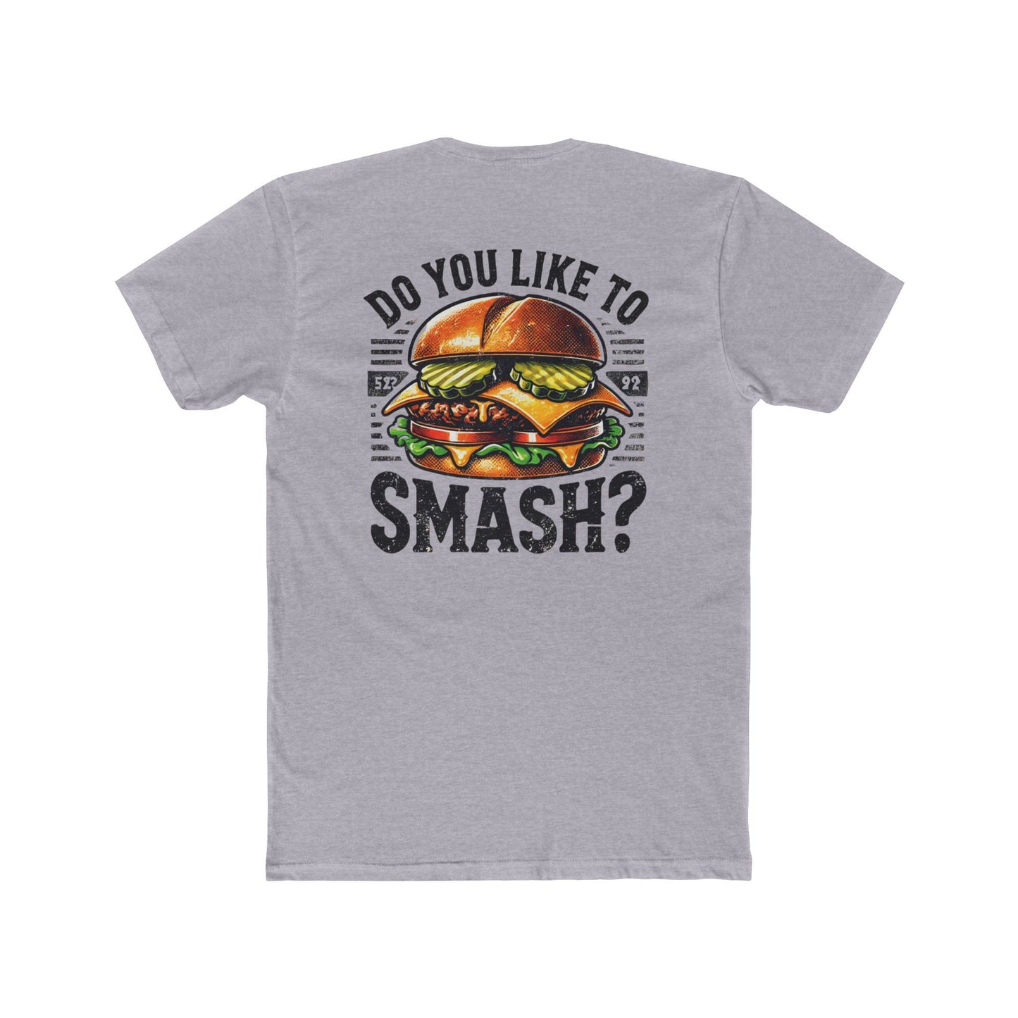 Funny Smash Burger Unisex Cotton Crew Tee