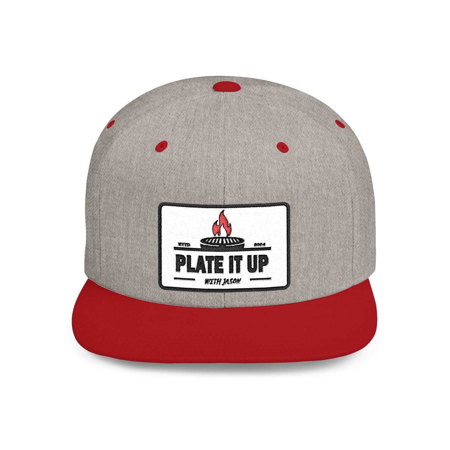 Culinary-Inspired Flat Bill Snapback Hat - "Plate It Up with Jason"