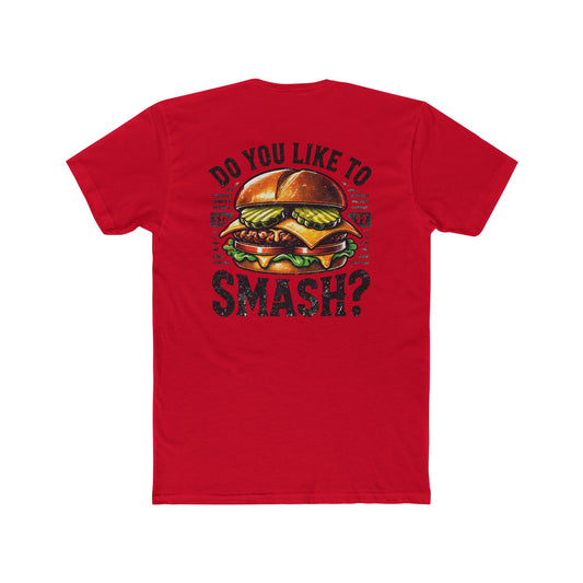 Funny Smash Burger Unisex Cotton Crew Tee